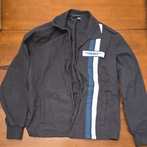 LOST Men's Black/Grey Jacket with Blue and White Stripes